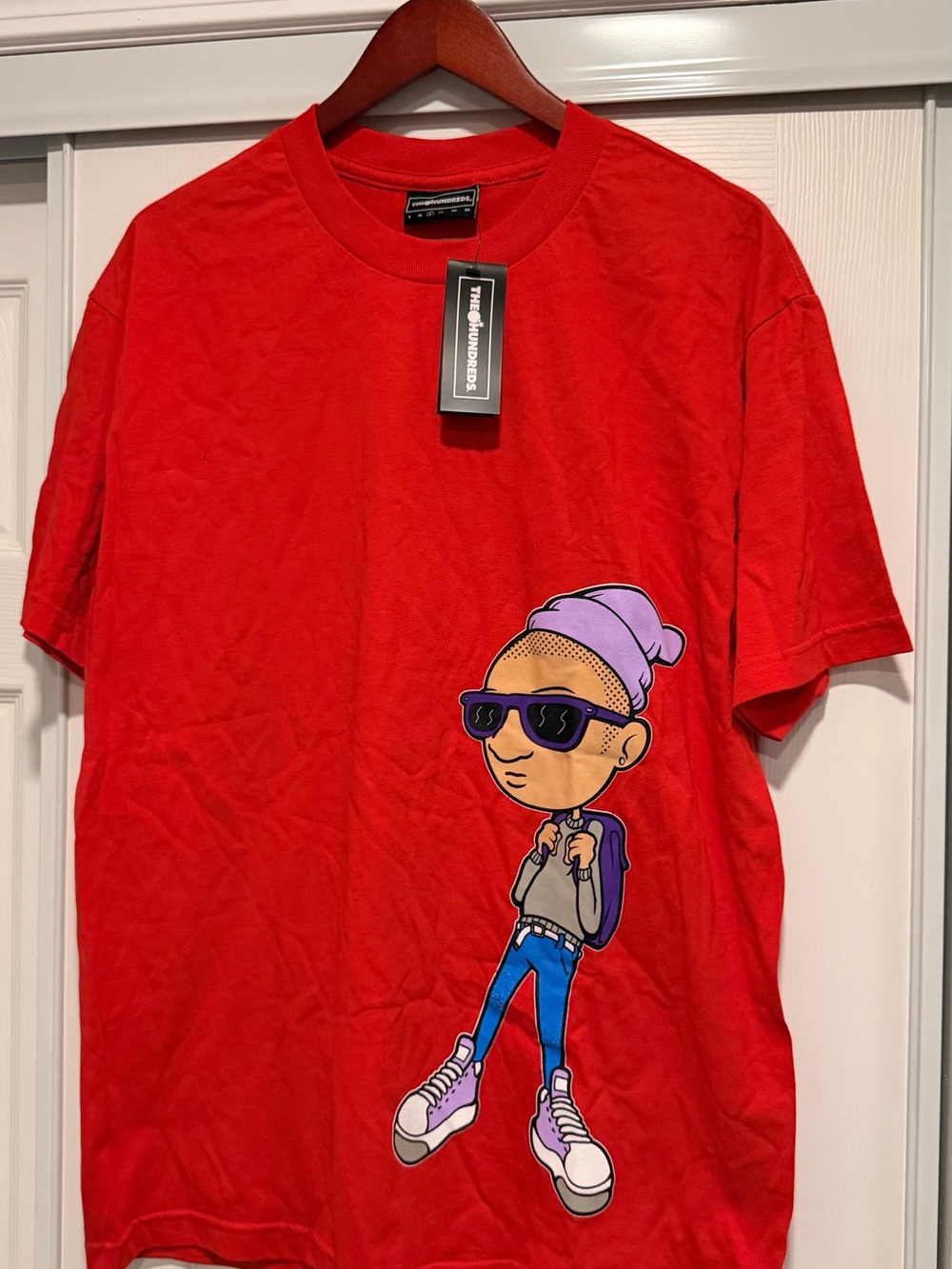 The Hundreds Red Graphic Tee with Cartoon Character